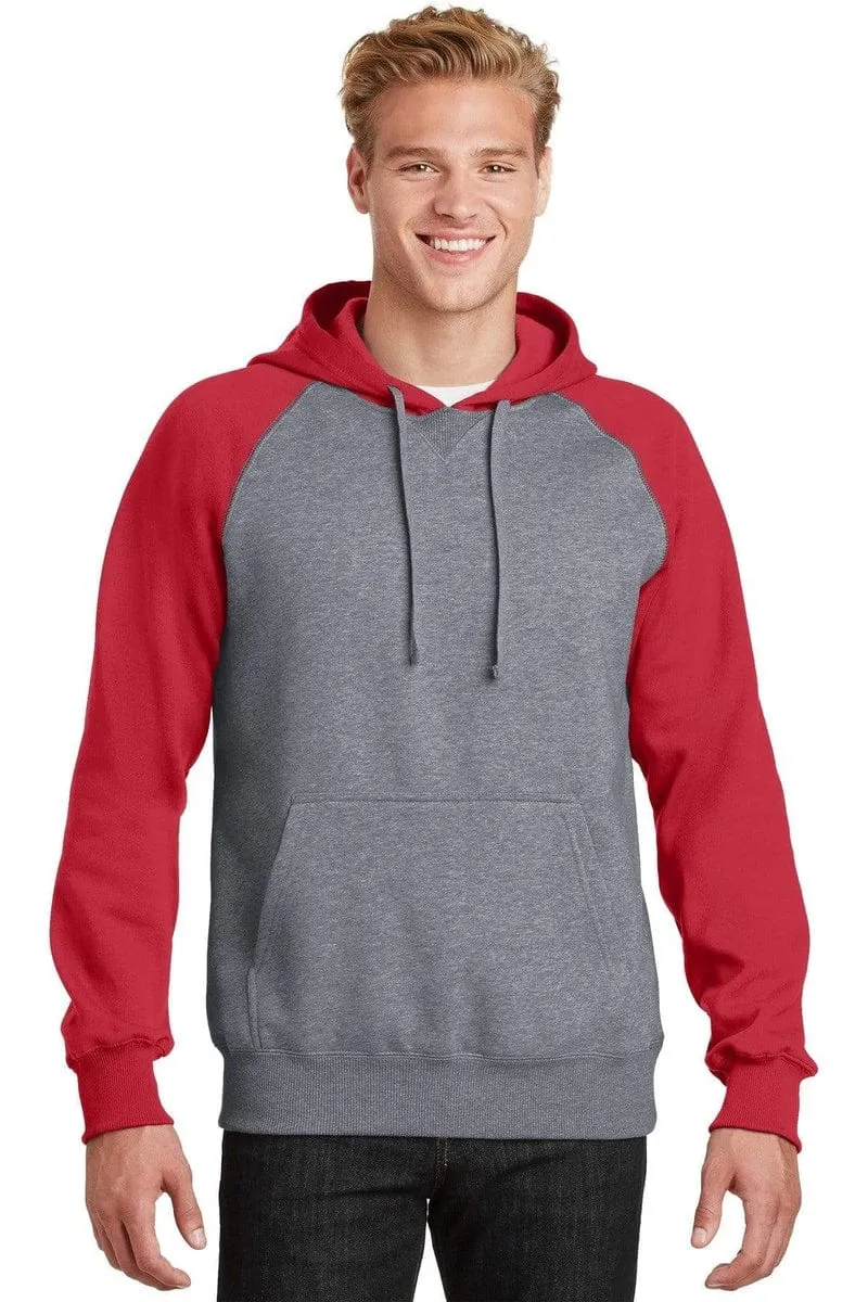 Sport-Tek ST267: Raglan Colorblock Pullover Hooded Sweatshirt