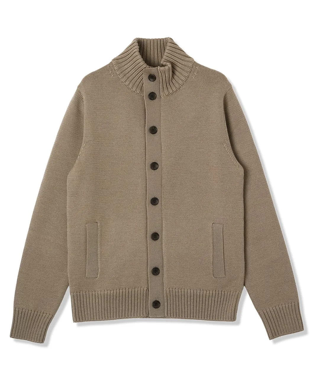 Stand Collar Cardigan - Extra Fine Merino