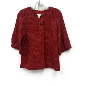 Sweater Cardigan By Chicos In Red, Size: S