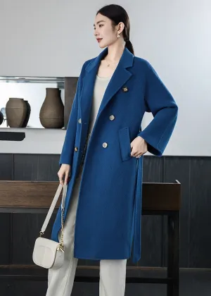 Tasha Double Breasted Belted Long Wool Coat