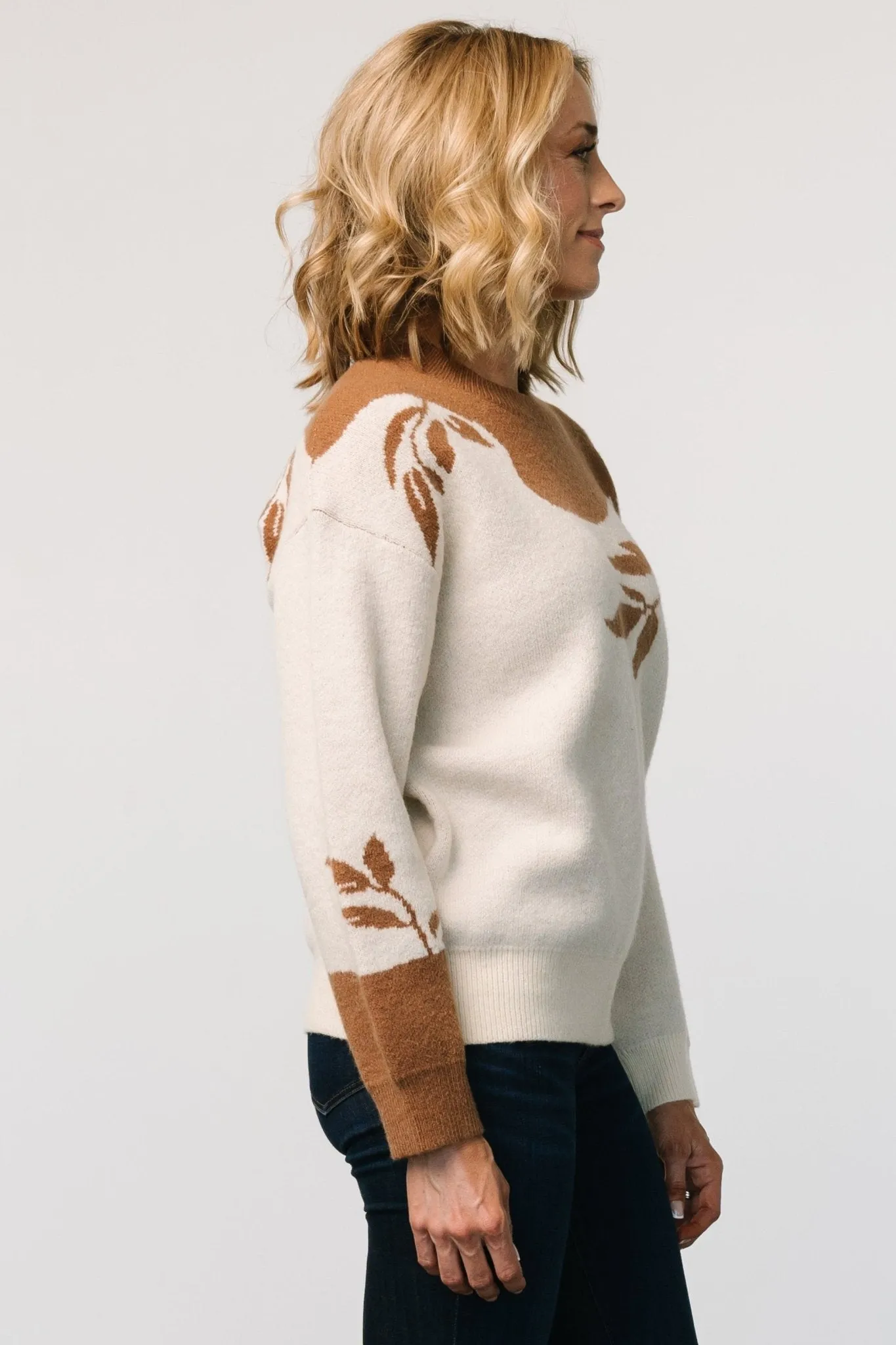 Teresa Sweater | Cream   Camel