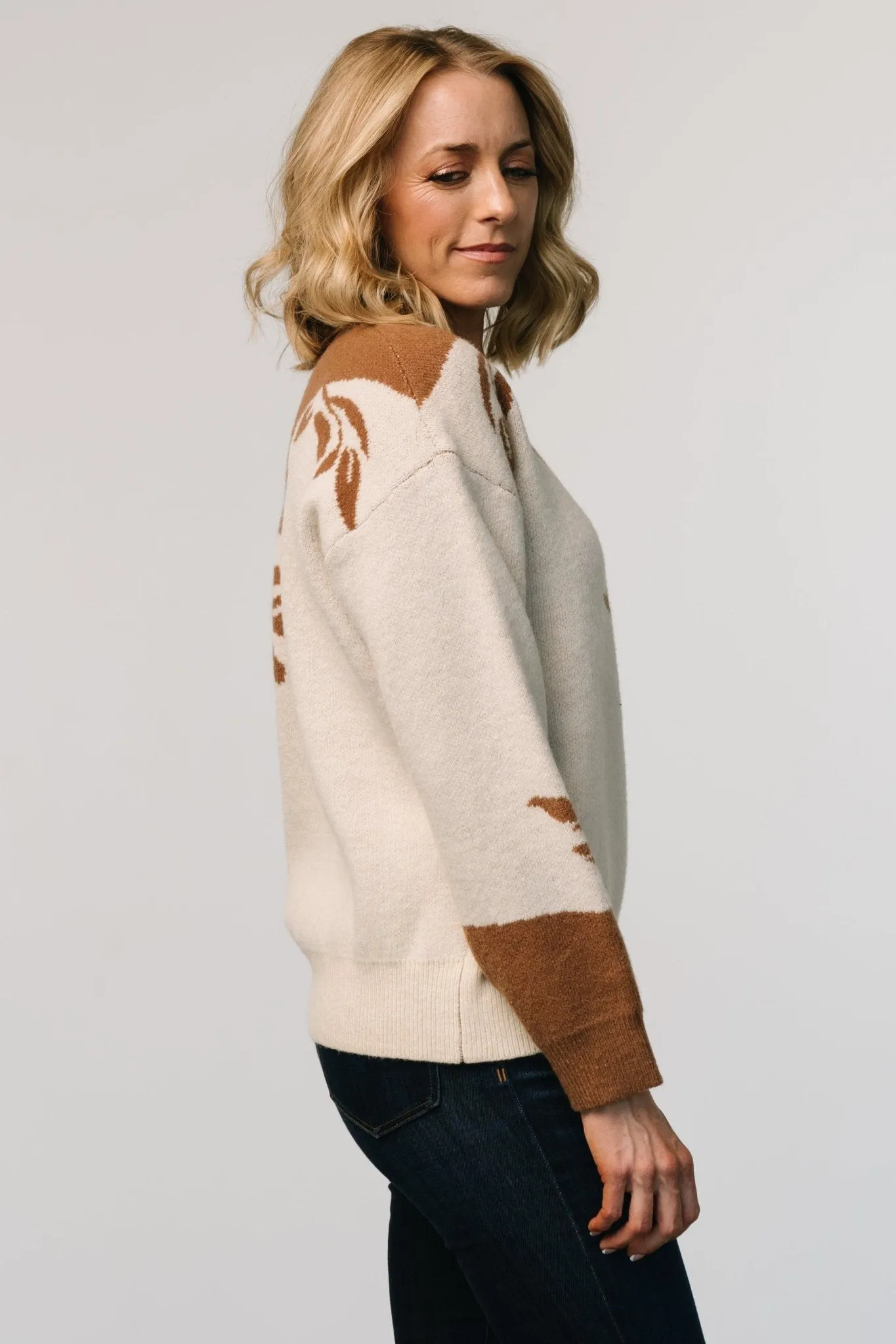 Teresa Sweater | Cream   Camel