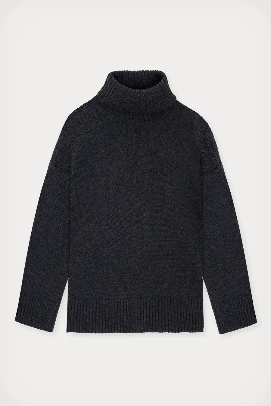 turtle neck - knit - dark grey