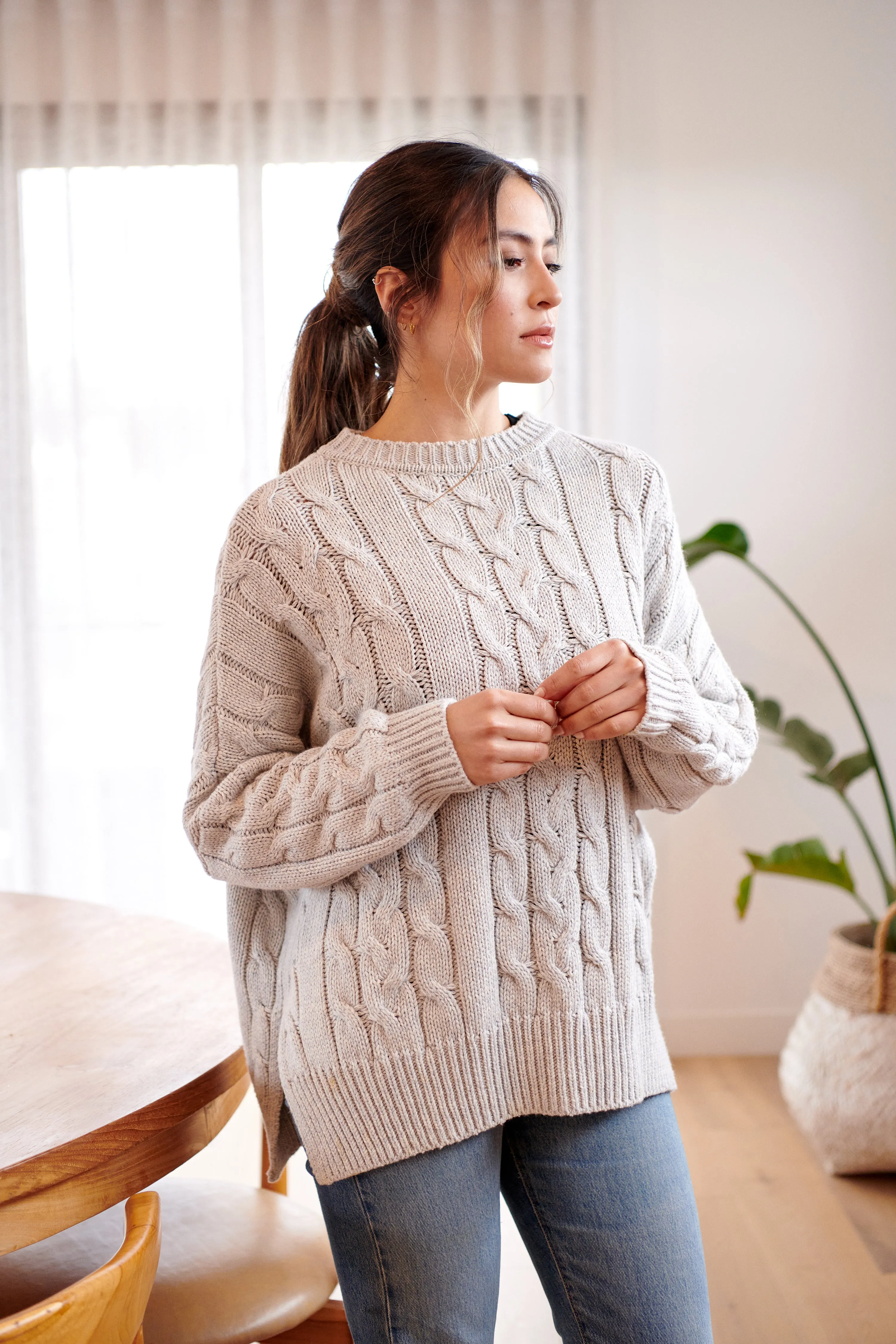 Vapour Soft Touch Cable Pullover