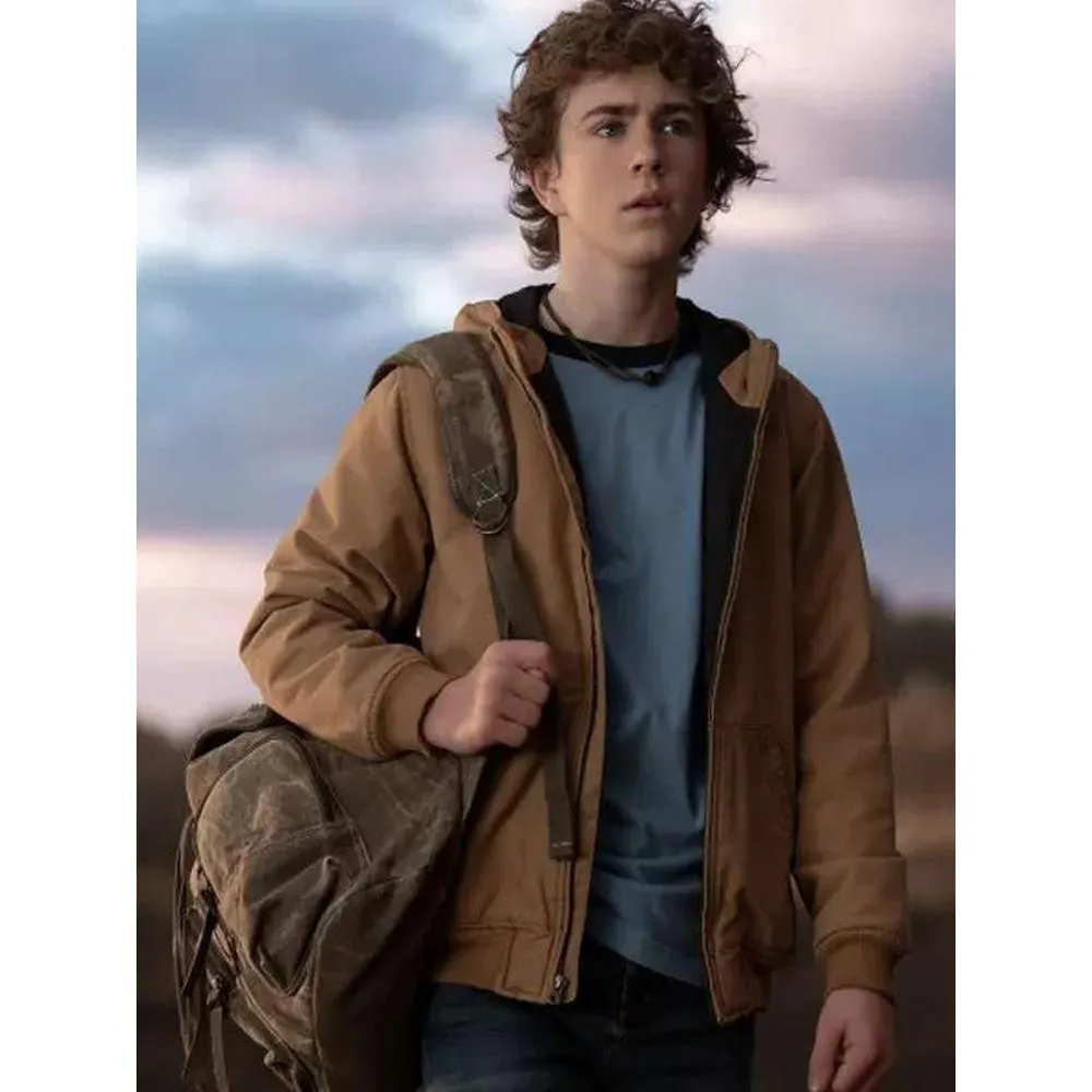 Walker Scobell Percy Jackson Olympians Brown Hooded Jacket