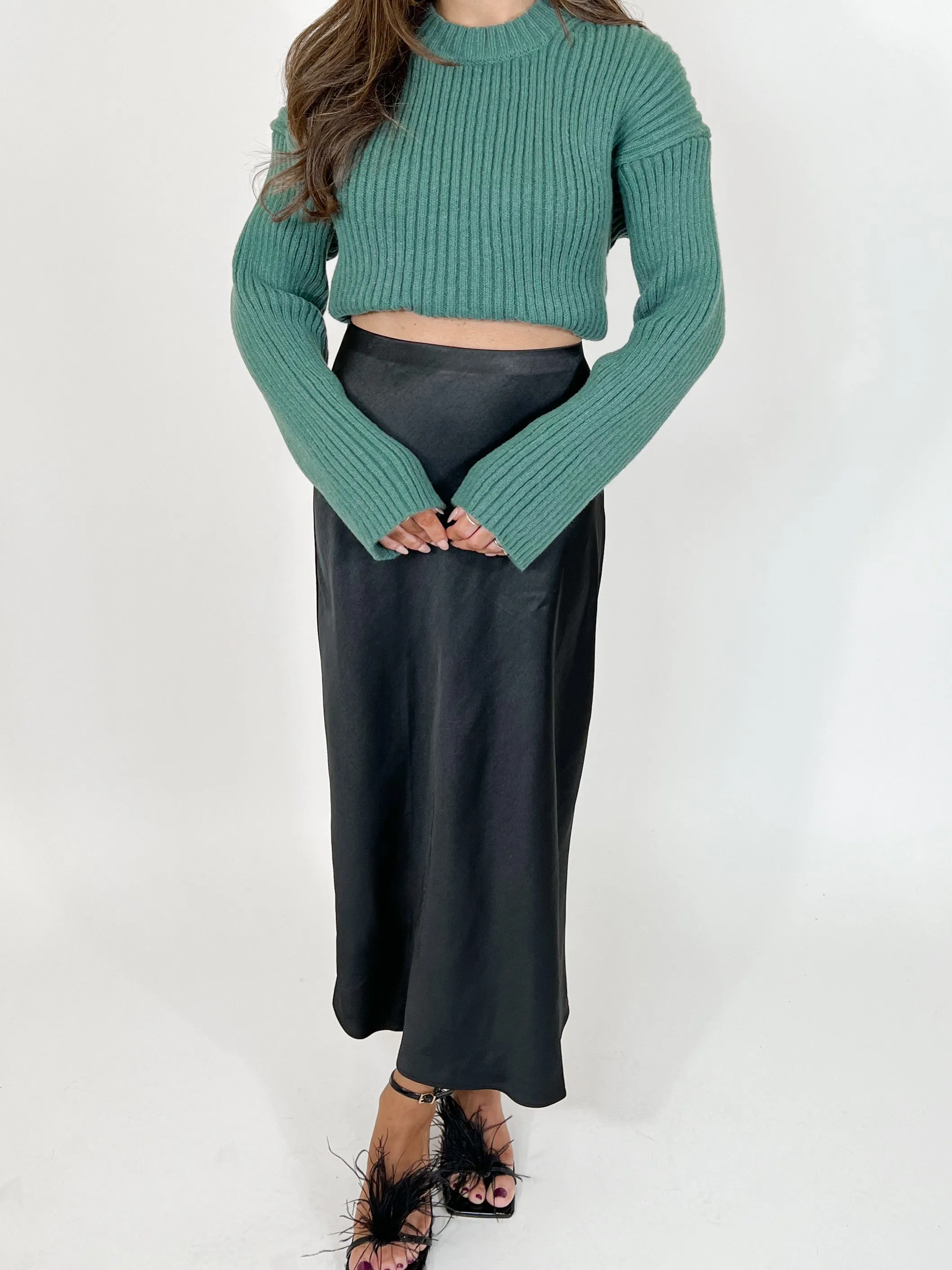 Warm Up Ribbed Sweater | Pine | FINAL SALE