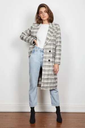 Wish - Lexa Coat - Black & White Check