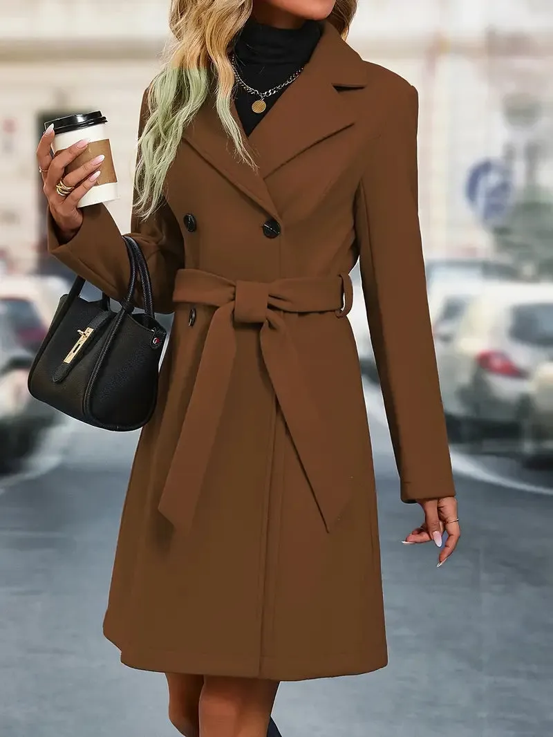 Women's Classic Double Breasted Trench Coat | Ideal for Autumn/Winter