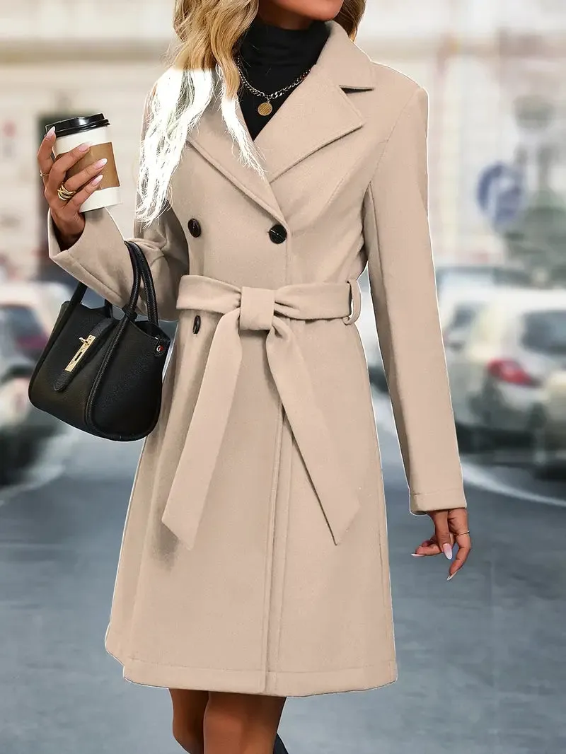 Women's Classic Double Breasted Trench Coat | Ideal for Autumn/Winter