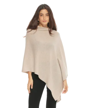 Women's Essential Pure Cashmere Poncho Beige